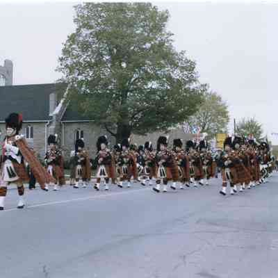 North Bay Pipes and Drums on parade, Ontario Legion Convention 1983, Niagara Falls, Ontario