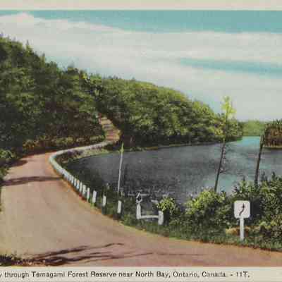 Ferguson Highway through Temagami Forest Reserve near North Bay, Ontario, Canada. - 11T.