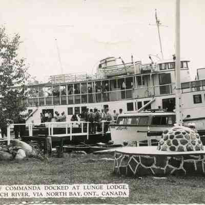 Chief Commanda docked at Lunge Lodge, French River, via North Bay, Ont., Canada