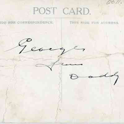 Postcard to George from Daddy