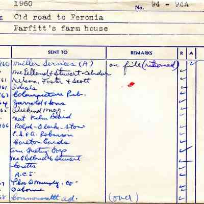 Old Road to Feronia- Parfitt's farm house