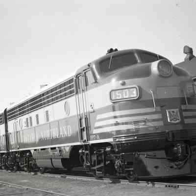 ONR # 1503, 1502 beside CPR Ice House, North Bay. On Display with ONR Steam Engine # 200,