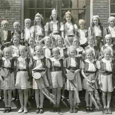 Schoolgirls in Costume at King George Public School