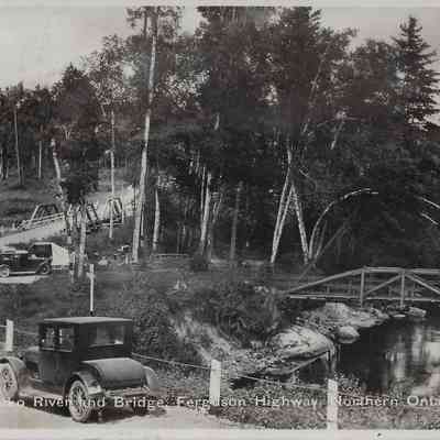 Tomiko River and Bridge, Ferguson Highway, Northern Ontario, Canada