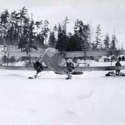 Water Plane on Frozen Lake