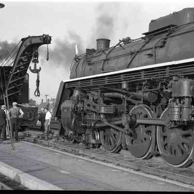 C.N.R. derailment at station