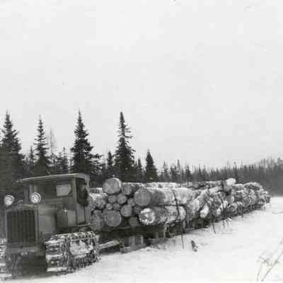 Logging Tractor in Winter