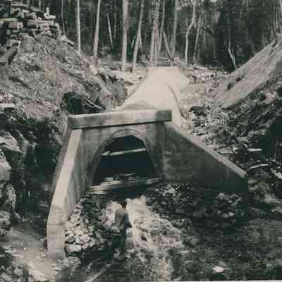 Man at Concrete Culvert