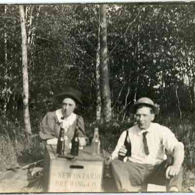 Photograph of Flora and Alex (A.C.) Souter on Picnic