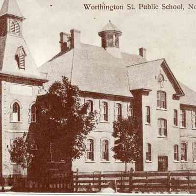 Worthington St. Public School North Bay Postcard