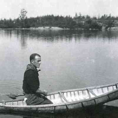 Man in Canoe