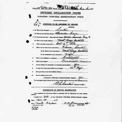 Officer's Declaration for Alexander Carr Souter