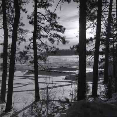 Lake From Sunbeam, Snowmobile