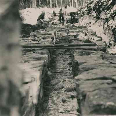 Rock Bed Being Laid