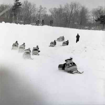 North Bay Sunset Point- Snowmobile Racing at Winter Carnival