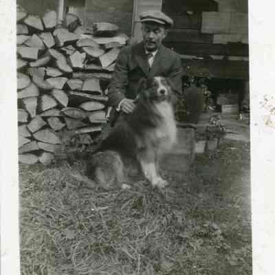 Frank Elston With Family Dog