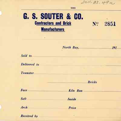 Receipts from G.S. Souter & Co.