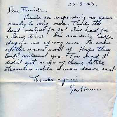 Letter to William Forder