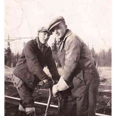 Eli Gervais at work as a Section Gang Worker