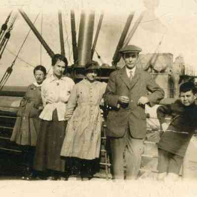 Elston Family on Ship to Canada