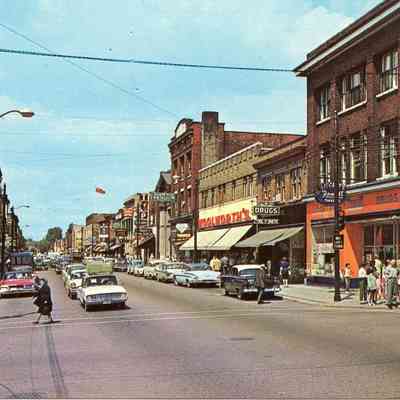 Main Street Intersection Postcard