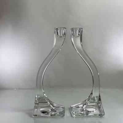 17.6.25d Vintage RIEDEL Duetto Crystal Candle Holder | Claus Josef Riedel, Austria