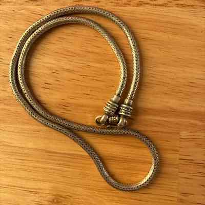 26.8.25d Artisan Foxtail Silver Torque Necklace – G.S Marked, 34g