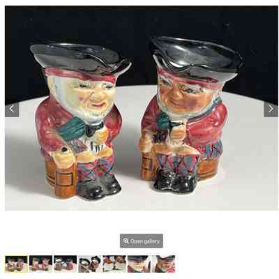 Vintage Pair of “Shorter Scottie” Toby Character Jugs – Staffordshire, England