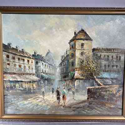 French oil impressionist painting