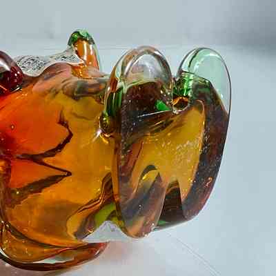 12.9.25b 1969 Murano Sommerso Glass Mouse Decanter, Drioli, Labeled, by Ferro & Lazzarini