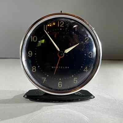21.11.25a Vintage Mid Century Westclox Scottish Made Alarm Clock Circa Late 1950-60's