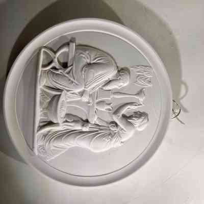 3.11.25e Royal Copenhagen Bisque Wall Plaque– Thorvaldsen 'The Winter', Denmark