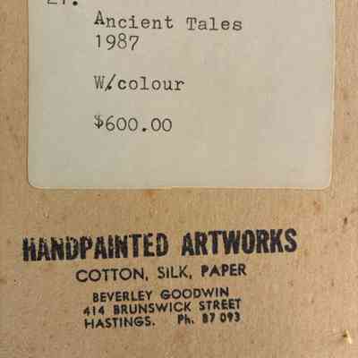 26.8.25c Beverley Goodwin Original Artwork – Ancient Tales (1987), Watercolour on Paper