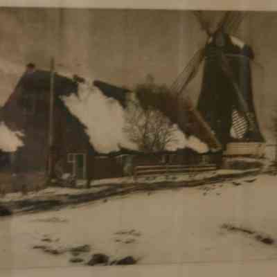 Dutch Farm Landscape with WIndmill