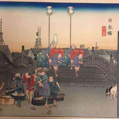 Nihonbashi (Print #1 in the Fifty-Five Views of the Tokaido Road series)