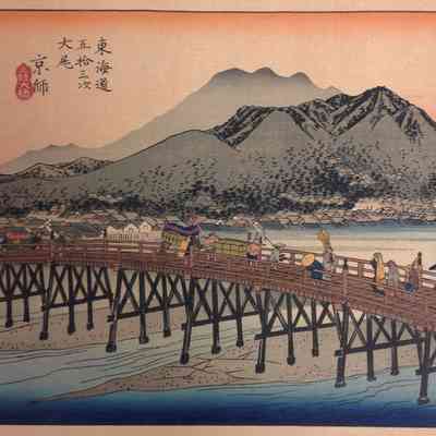 Kyoto (Print #55 in the Fifty-Five Views of the Tokaido Road series)