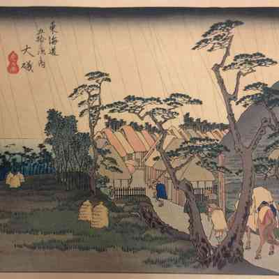 Oiso (Print #9 in the Fifty-Five Views of the Tokaido Road series)
