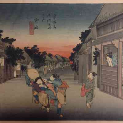 Goyu (Print #36 in the Fifty-Five Views of the Tokaido Road series)