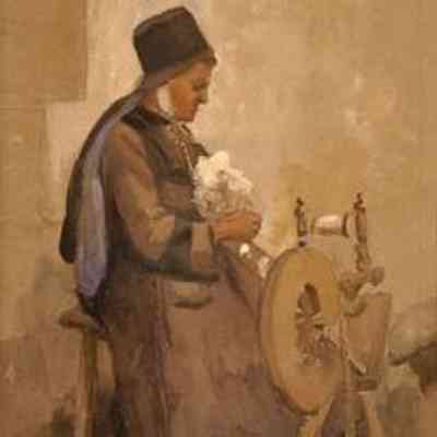 Woman at Spinningwheel
