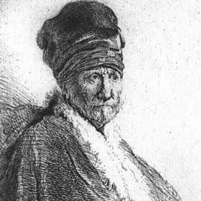 Untitled (Old man with high cap and fur-lined jacket)