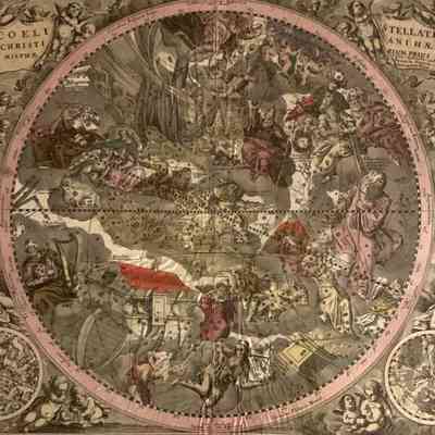 Stellati Ani Hae Coeli Christi Misphe - Celestial Chart with Constellations Shown according to Christian Symbolism
