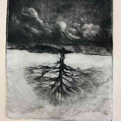 Untitled - Clouds and Tree