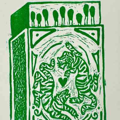 Tiger Matchbox Print