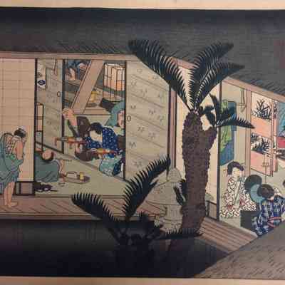Akasaka (Print #37 in the Fifty-Five Views of the Tokaido Road series)