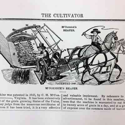 Illustration of the Reaper from “The Cultivator” 1846