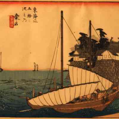 Kuwana - #43 of the "Fifty-three Stages of the Tokaido Road" series.