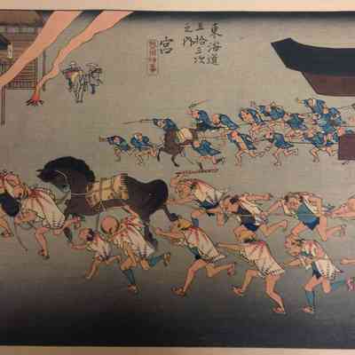 Miya (Print #42 in the Fifty-Five Views of the Tokaido Road series)