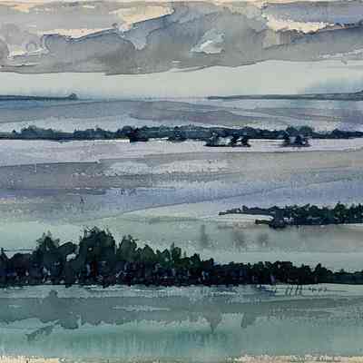 Untitled (Trees, Water and Clouds)