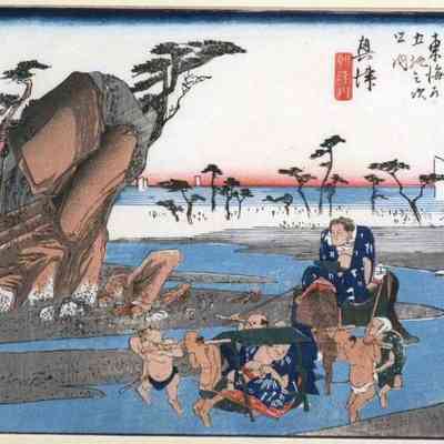 Okitsu - #18 of the "Fifty-three Stages of the Tokaido Road" series.