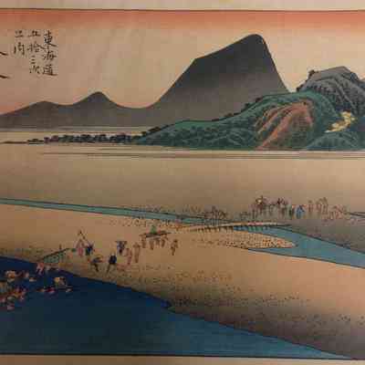 Kanaya (Print #25 in the Fifty-Five Views of the Tokaido Road series)